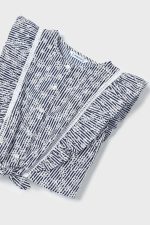 Kız Çocuk 3-9 Yaş Desenli Crop 3179 Lacivert - Görsel 3