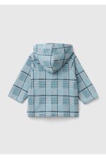 Bebek Havacı Mavi Fermuar Kapamalı Kulaklı Kanguru Cepli Kapüşonlu Sweatshirt - Görsel 2