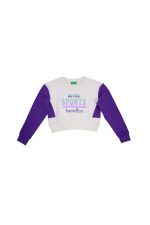 Kız Çocuk Marka ve Active Sports Baskılı Sweatshirt Mix Renkli