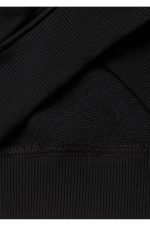 Erkek Çocuk Siyah Önü Logo Baskılı Ribanalı Kapüşonlu Sweatshirt - Görsel 3