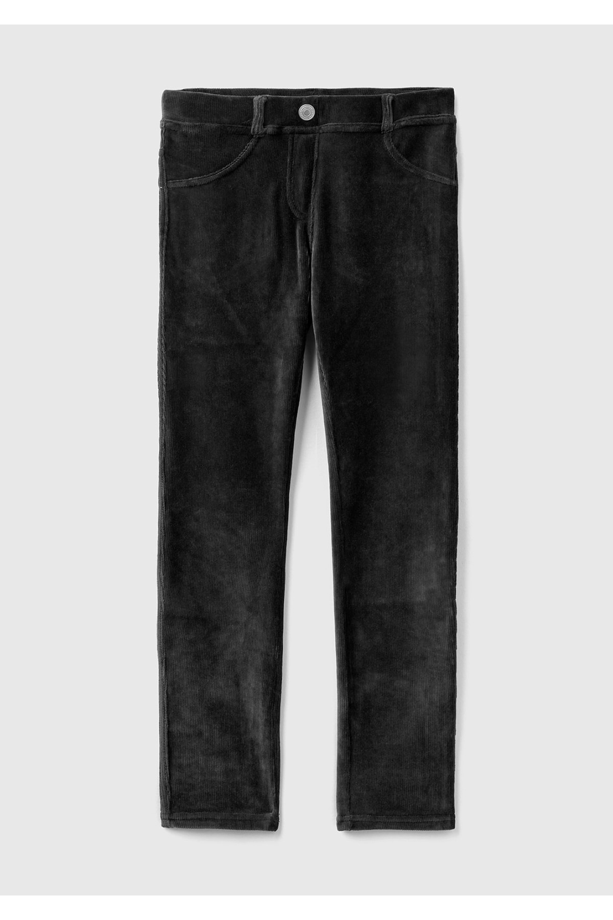 Kız Çocuk Siyah Kadife Jegging Siyah