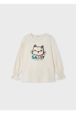 Kız Çocuk Kolları Büzgülü Sweatshirt - Görsel 5