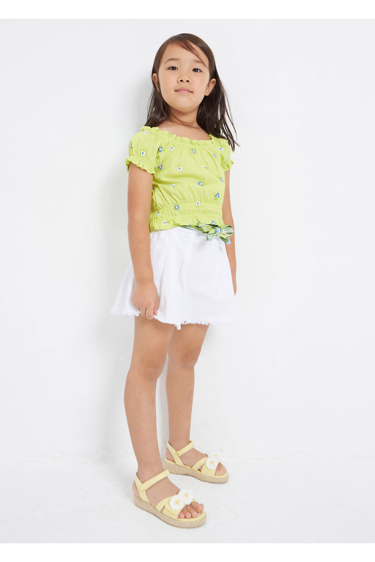 kız çocuk gabardin şort 3209