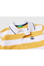 Erkek Çocuk Mix Logolu Çizgili Polo T-shirt - Görsel 2