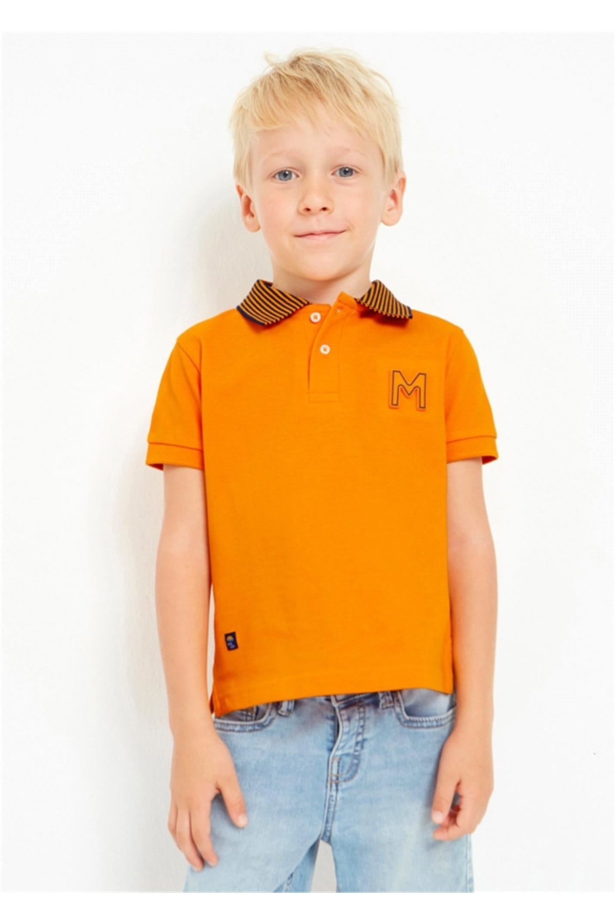 Erkek Çocuk Polo Yaka T-shirt Turuncu 3155