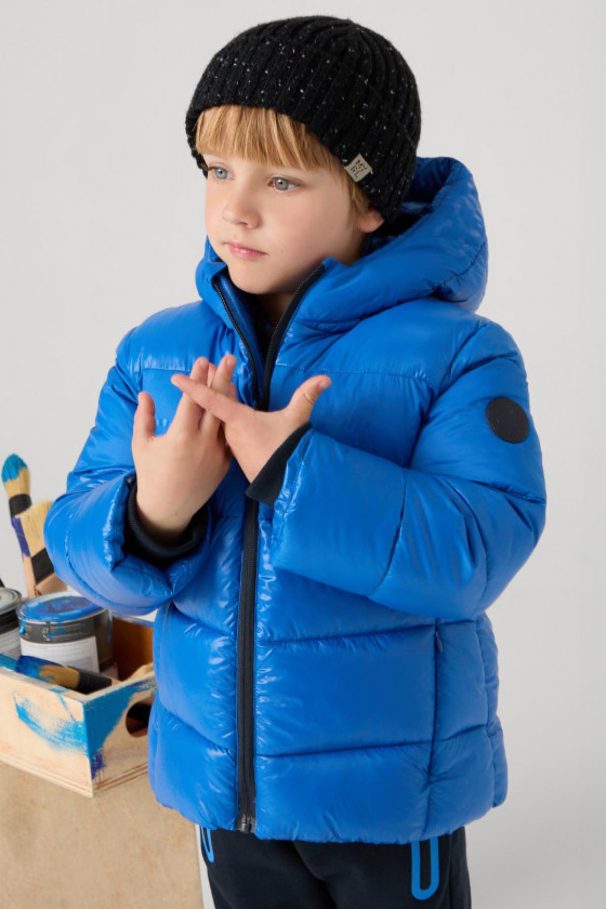 Cool Kids Yazılı Mont - Mavi