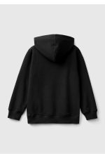 Erkek Çocuk Siyah Önü Logo Baskılı Ribanalı Kapüşonlu Sweatshirt - Görsel 2