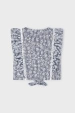 Kız Çocuk 3-9 Yaş Desenli Crop 3179 Lacivert - Görsel 4