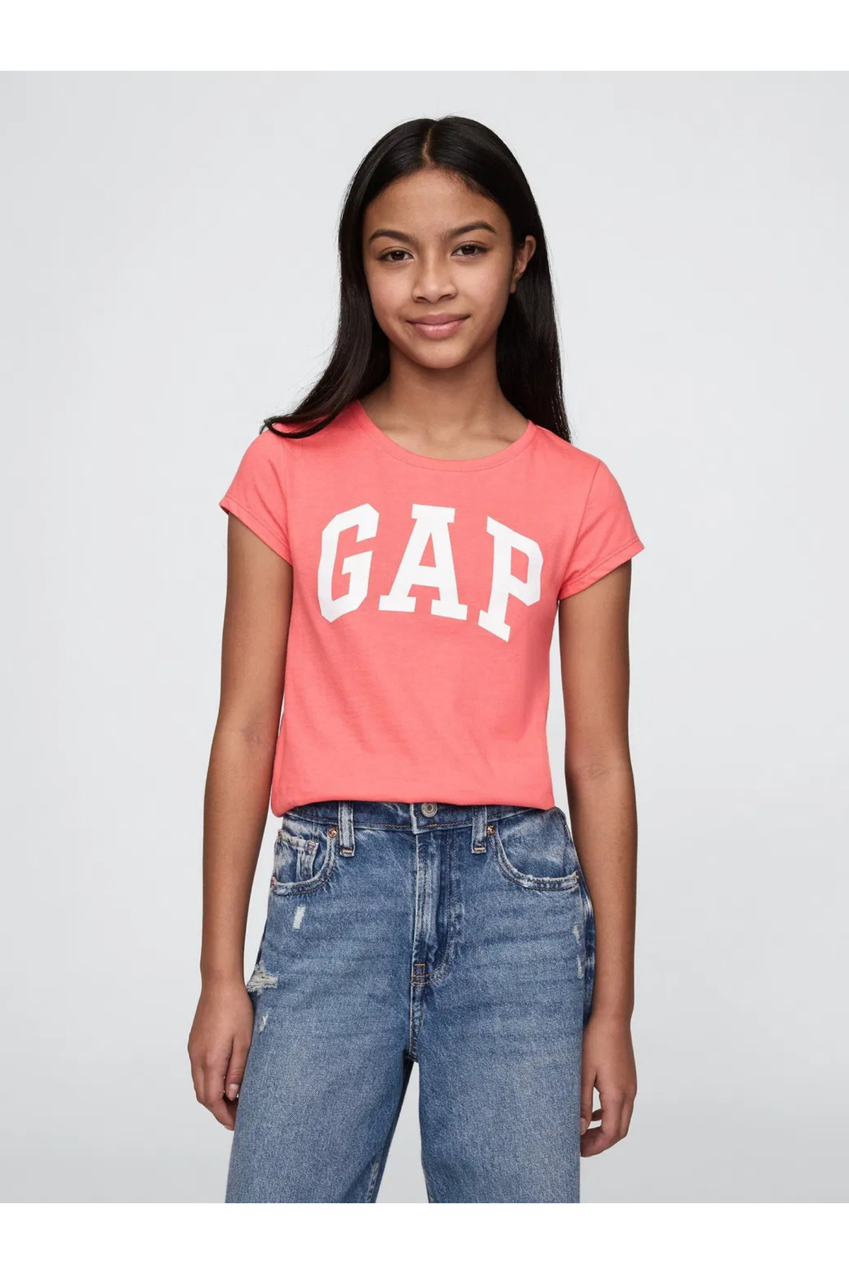 Kız Çocuk Gap Logo T-Shirt Turuncu
