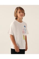 Authentic Cayden Erkek Çocuk Ekru  Regular Fit Tişört - Görsel 2