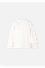 Kız Çocuk Uzun Kol T-shirt Krem Gri 131 - Görsel 5