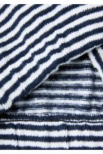 Bebek Lacivert Mix Önü Düğmeli Çizgi Detaylı Kapüşonlu Sweatshirt - Görsel 3