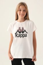 Patterned Top Krem Kız Çocuk T-Shirt