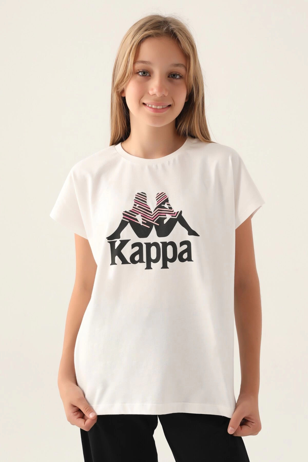 Patterned Top Krem Kız Çocuk T-Shirt