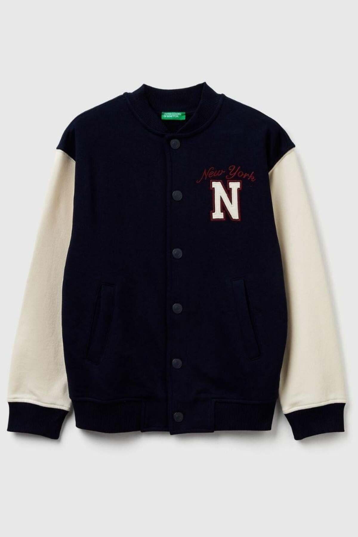 Erkek Çocuk 32N4C505F-25K Bomber Sweatshirt Kolej Ceket Lacivert