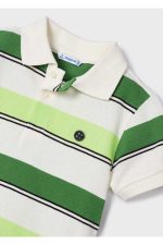 3153 Yeşil Çizgili Polo T-shirt - Görsel 6