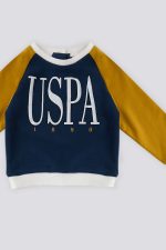 U.S. Polo Assn Koyu İndigo Garnili Ribana Detay Bebek 2 Li Takım - Görsel 3