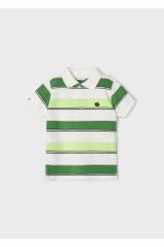 3153 Yeşil Çizgili Polo T-shirt - Görsel 4
