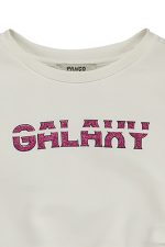 Kız Çocuk Parlak Baskı Detaylı Ekru Sweatshirt - Görsel 3