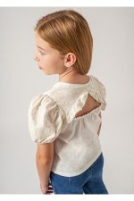 Kız Çocuk Krem T-shirt 06014-094 - Görsel 3