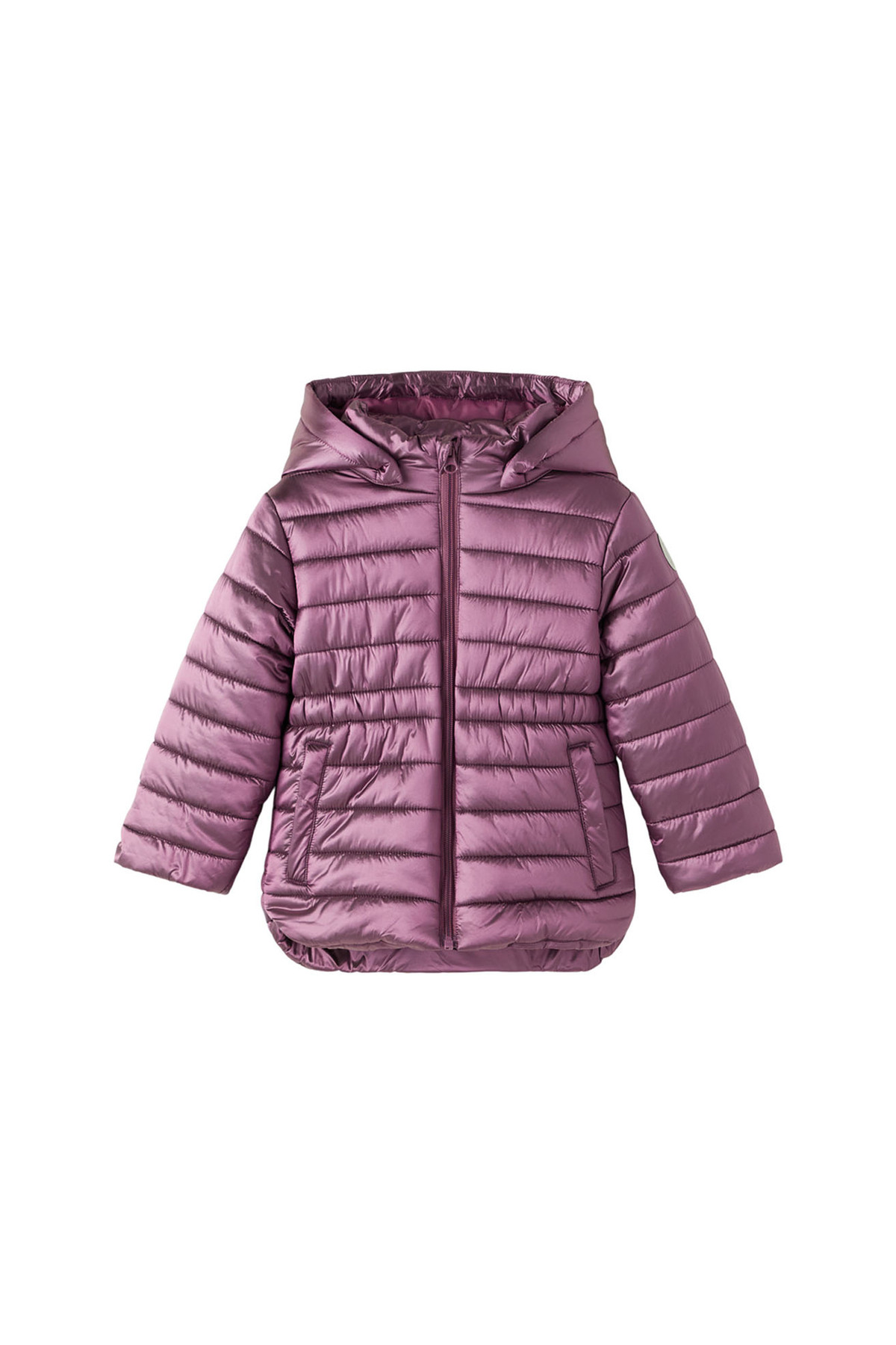 Açık Mor Kız Bebek Fermuarlı Uzun Kollu Düz Mont NMFMADIA PUFFER JACKET1