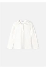 Kız Çocuk Uzun Kol T-shirt Krem Gri 131 - Görsel 4