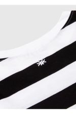 Siyah - Beyaz Erkek T-Shirt 33R9C10KJ - Görsel 2