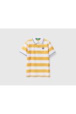 Erkek Çocuk Mix Logolu Çizgili Polo T-shirt