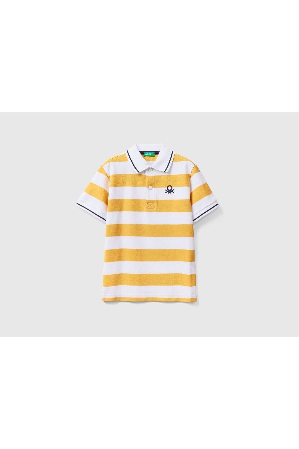 Erkek Çocuk Mix Logolu Çizgili Polo T-shirt