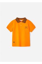 Erkek Çocuk Polo Yaka T-shirt Turuncu 3155 - Görsel 4