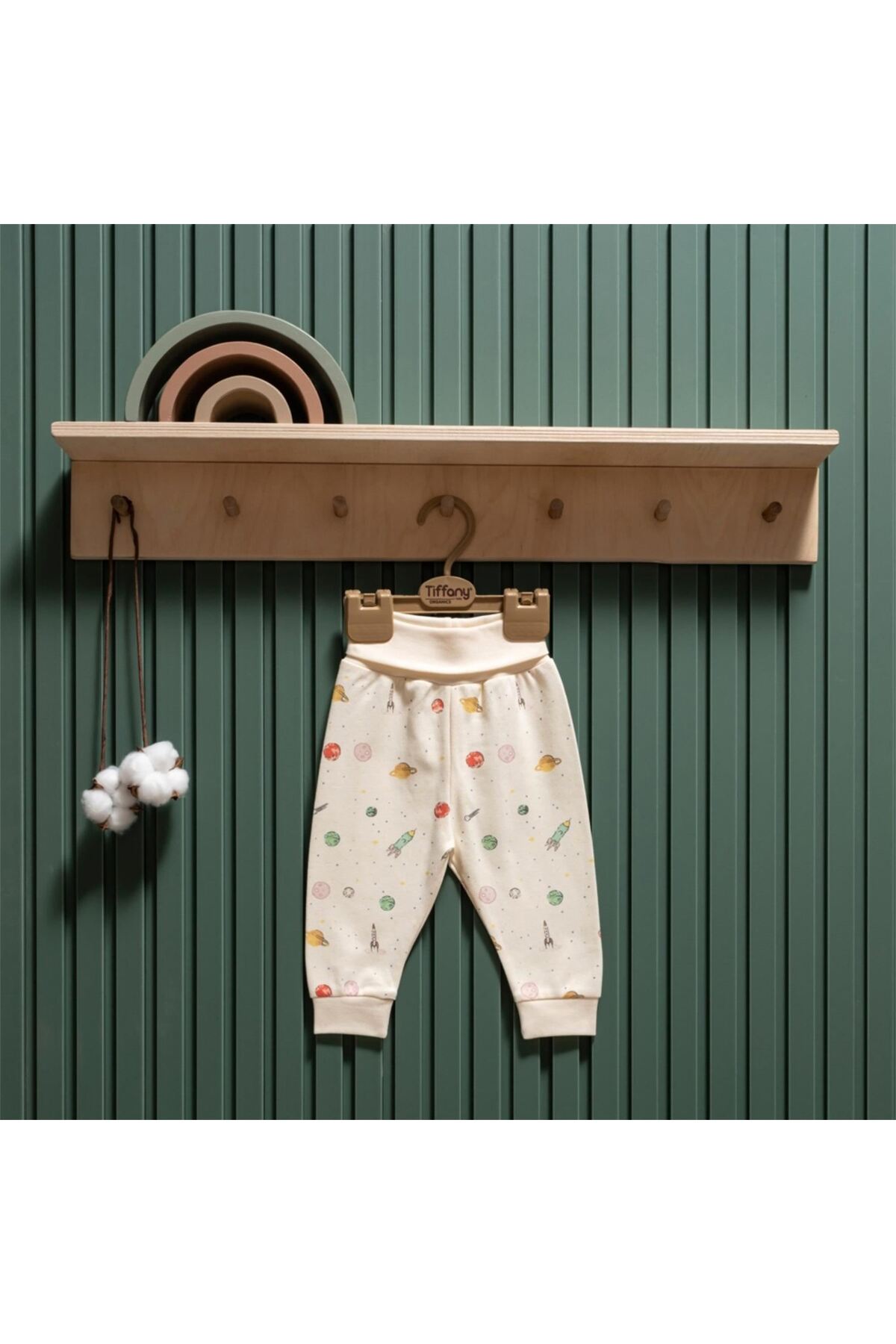 Baby Bebek Organik Space Theme Patiksiz Alt Ekru 44006