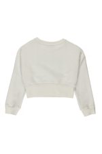 Kız Çocuk Parlak Baskı Detaylı Ekru Sweatshirt - Görsel 2