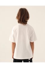 Authentic Cayden Erkek Çocuk Ekru  Regular Fit Tişört - Görsel 4