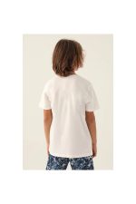 Printed Beyaz Erkek Çocuk T-Shirt - Görsel 4
