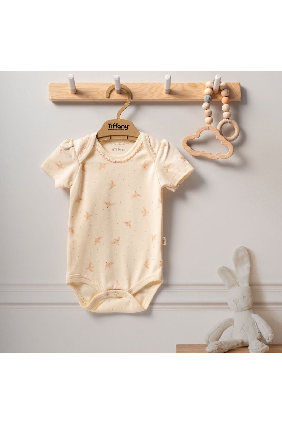 Baby Organik Bird Theme Yarım Kol Bebek Badi 2424008