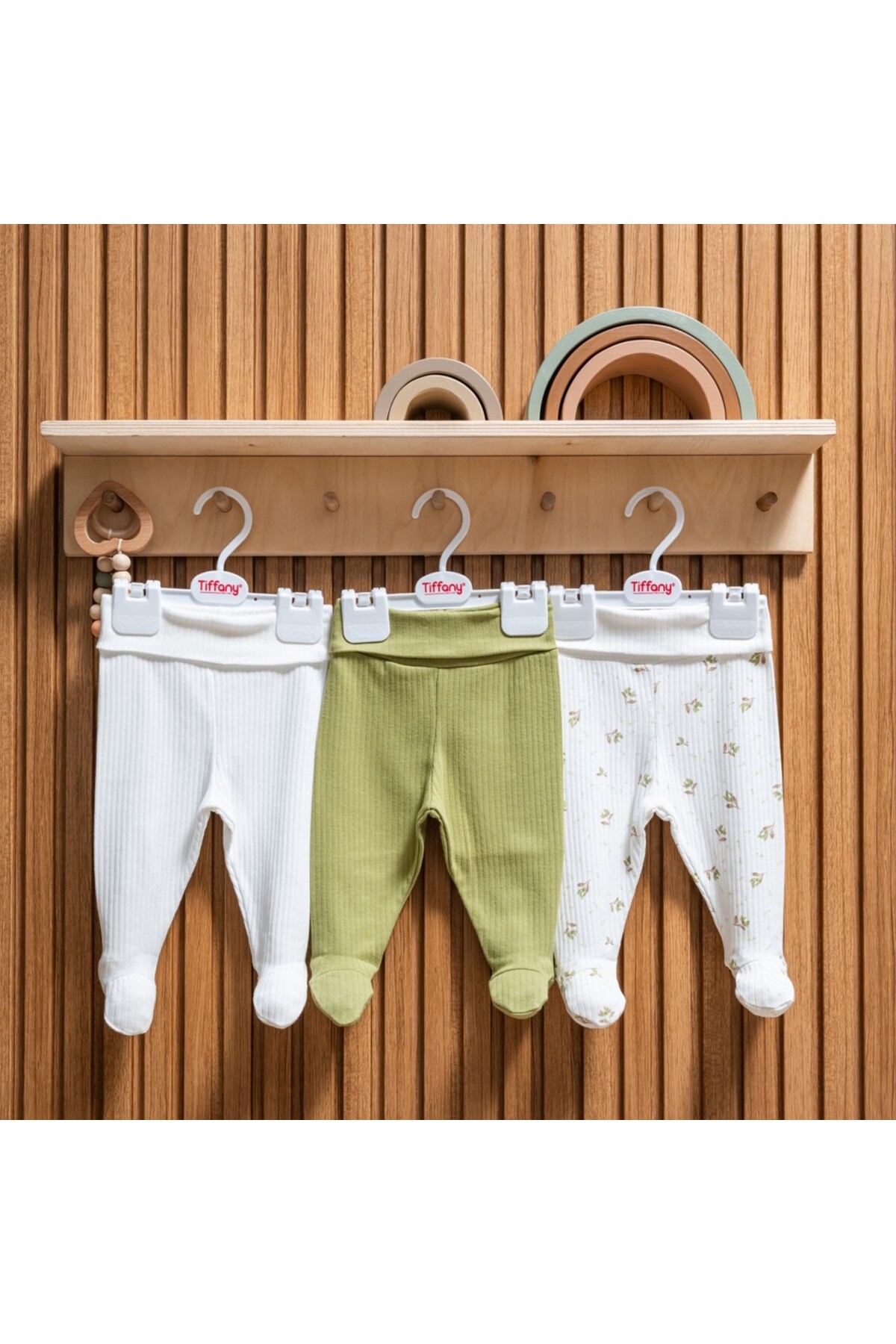 Baby Green Plant Theme 3'lü Patikli Pantolon 48007