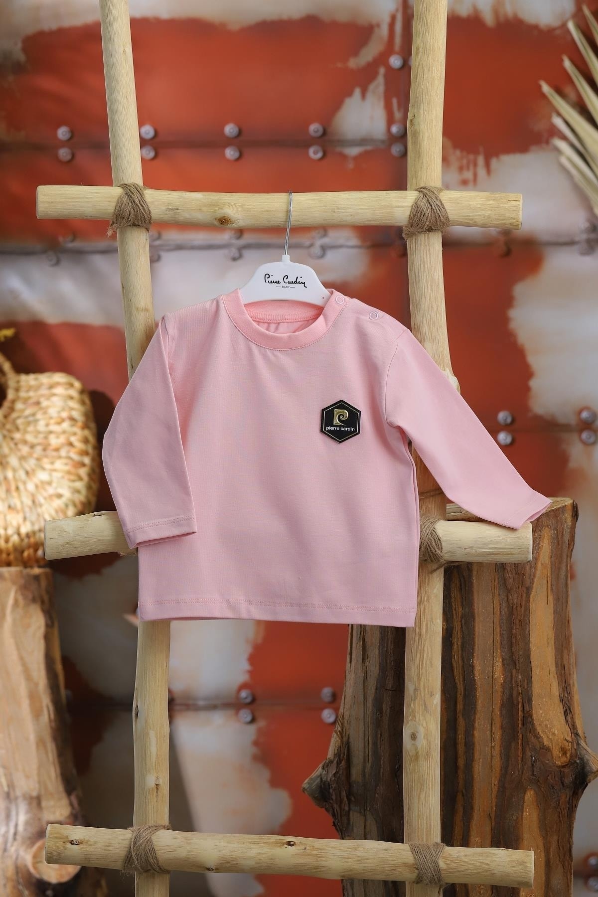 %100 Pamuk Bebek Uzun Kol Sweatshirt Tişört 303306