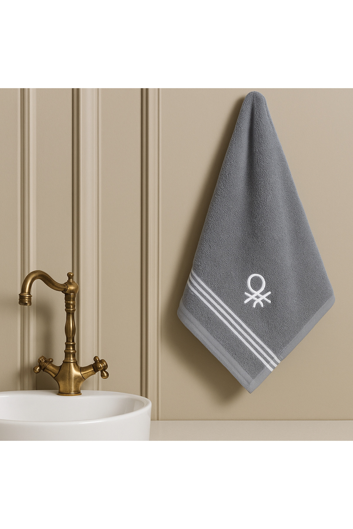 Banyo Havlu El Yüz Vücut Koyu Gri %100 pamuk 50x90 cm El Havlusu