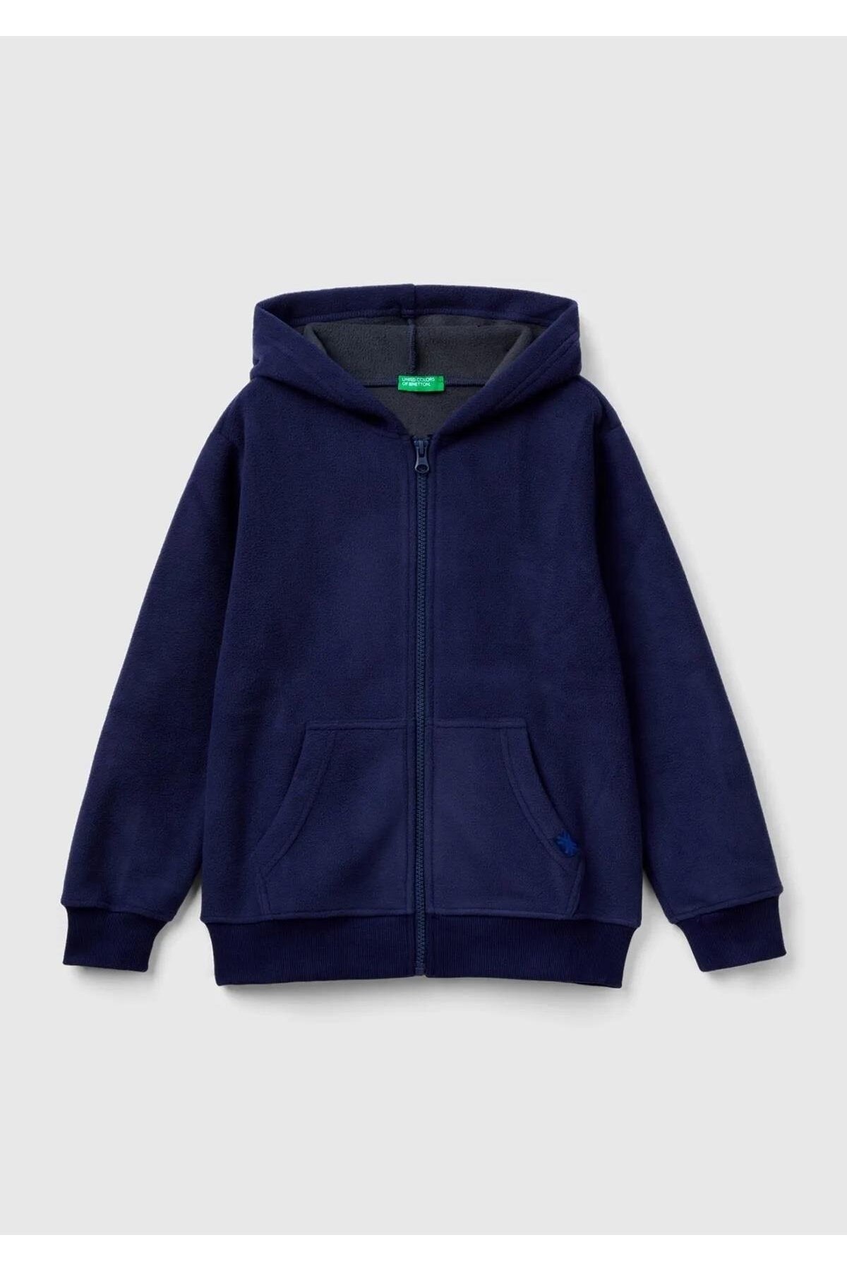 Erkek Çocuk Lacivert Etiket Detaylı Sweatshirt