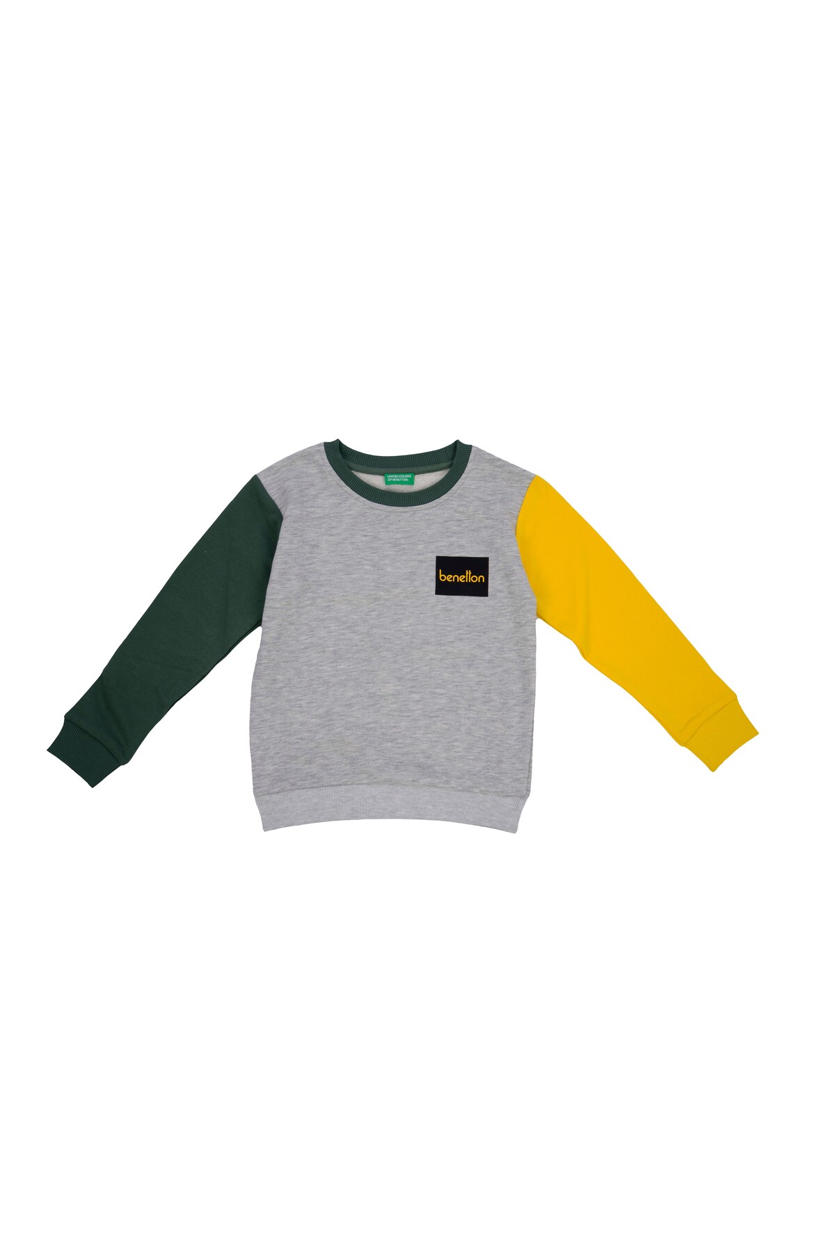 Erkek Çocuk Sweatshirt Mix Renkli Gri Melanj Sarı Yeşil