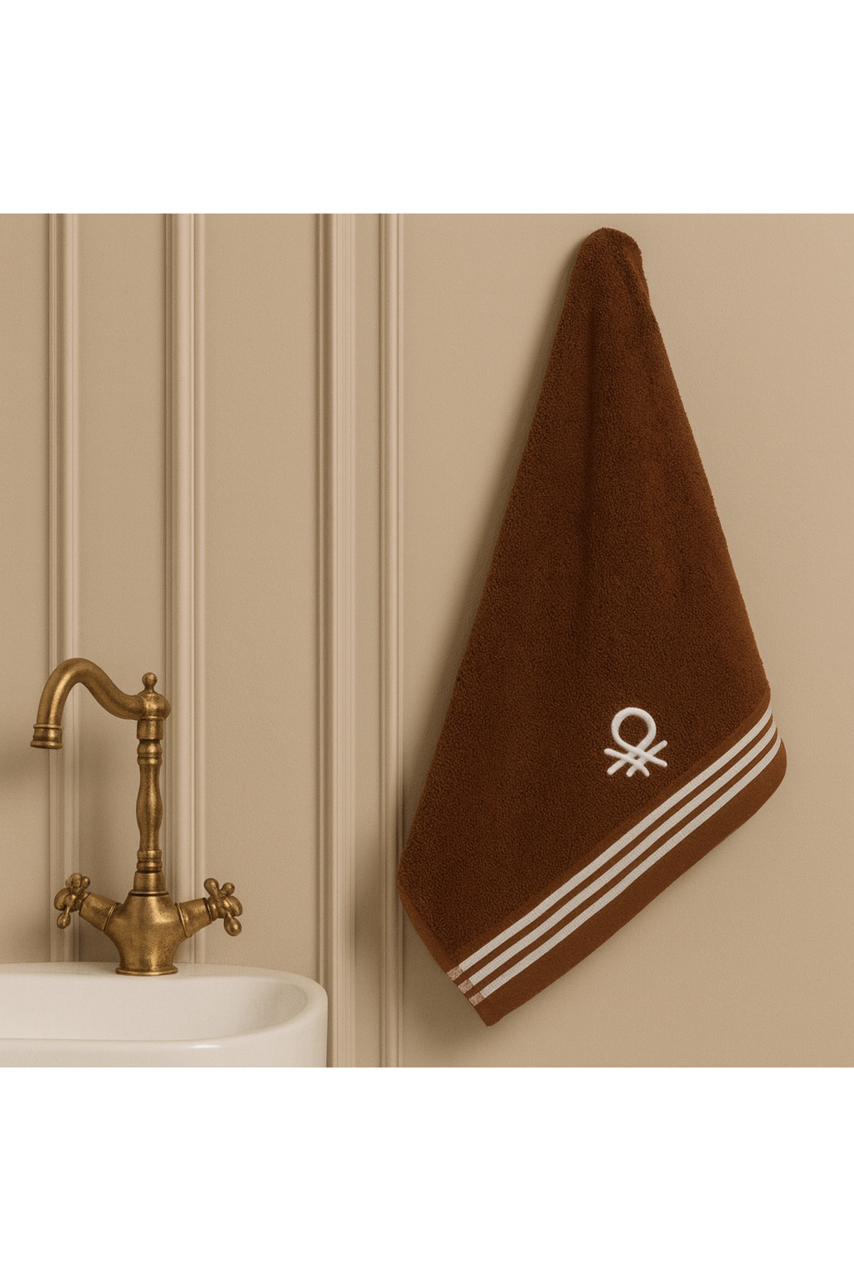 Banyo Havlu El Yüz Vücut Koyu Kahve %100 Pamuk 50x90 cm El Havlusu